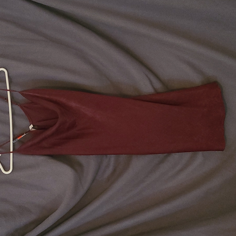 Wanderlux Wine Red Midi Dress